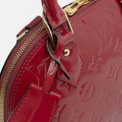 Pre Owned Louis Vuitton Red Monogram Vernis Alma BB