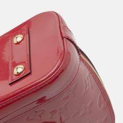 Pre Owned Louis Vuitton Red Monogram Vernis Alma BB