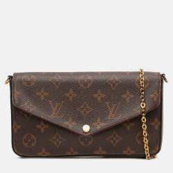 Pre Owned Louis Vuitton Brown Monogram Pochette Felicie