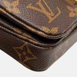 Pre Owned Louis Vuitton Brown Monogram Micro Metis