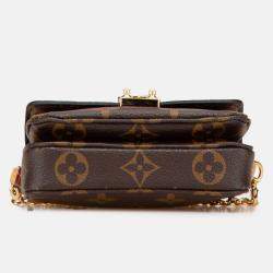 Pre Owned Louis Vuitton Brown Monogram Micro Metis
