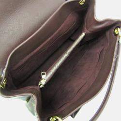 Pre Owned Louis Vuitton Monogram Olympe Aurore Brown Handbag 