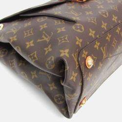 Pre Owned Louis Vuitton Monogram Olympe Aurore Brown Handbag 