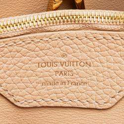 Pre Owned Louis Vuitton Beige Taurillon Studdy Capucines MM