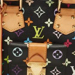Pre Owned Louis Vuitton Black Multicolor Monogram Canvas Alma GM Bag
