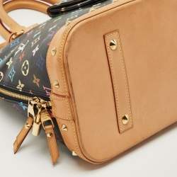 Pre Owned Louis Vuitton Black Multicolor Monogram Canvas Alma GM Bag
