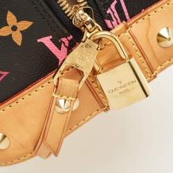 Pre Owned Louis Vuitton Black Multicolor Monogram Canvas Alma GM Bag
