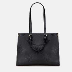 Pre Owned Louis Vuitton Black Monogram Empreinte Onthego MM