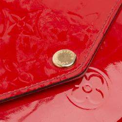 Pre Owned Louis Vuitton Red Monogram Vernis Pochette Felicie