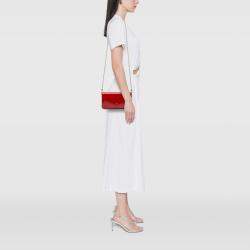 Pre Owned Louis Vuitton Red Monogram Vernis Pochette Felicie