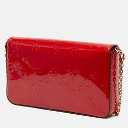 Pre Owned Louis Vuitton Red Monogram Vernis Pochette Felicie