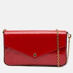 Pre Owned Louis Vuitton Red Monogram Vernis Pochette Felicie