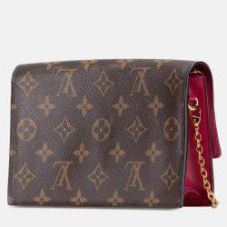 Pre Owned Louis Vuitton Brown Monogram Flore Wallet On Chain