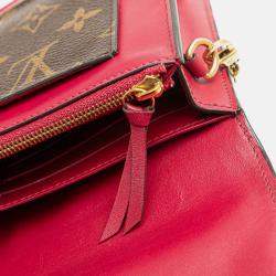 Pre Owned Louis Vuitton Brown Monogram Flore Wallet On Chain