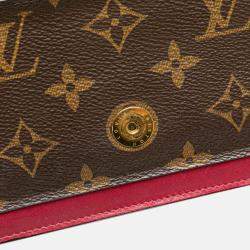 Pre Owned Louis Vuitton Brown Monogram Flore Wallet On Chain