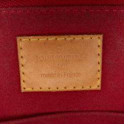 Pre Owned Louis Vuitton Red Monogram Vernis Alma BB
