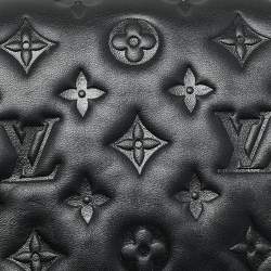 Pre Owned Louis Vuitton Black Monogram Leather Coussin Pochette Bag