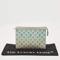 Pre Owned Louis Vuitton Gradient Grey Monogram Canvas Pochette Voyage MM