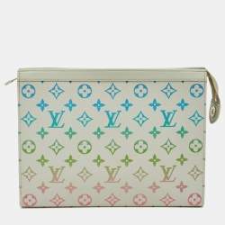 Pre Owned Louis Vuitton Gradient Grey Monogram Canvas Pochette Voyage MM