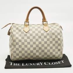 Pre Owned Louis Vuitton Damier Azur Canvas Speedy 30 Bag