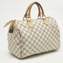 Pre Owned Louis Vuitton Damier Azur Canvas Speedy 30 Bag