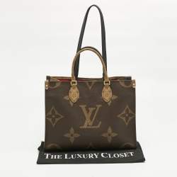 Pre Owned Louis Vuitton Monogram Giant Reverse Canvas Onthego MM Bag