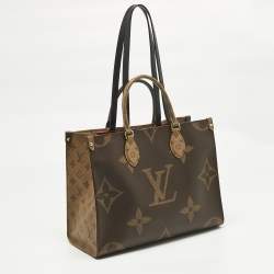 Pre Owned Louis Vuitton Monogram Giant Reverse Canvas Onthego MM Bag