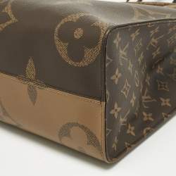 Pre Owned Louis Vuitton Monogram Giant Reverse Canvas Onthego MM Bag
