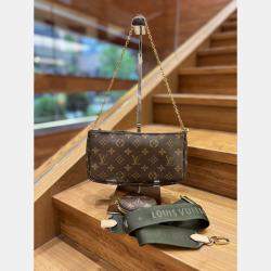 Pre Owned Louis Vuitton Multi Pochette Brown Monogram Canvas Shoulder Bag