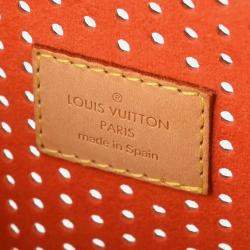 Pre Owned Louis Vuitton Brown/Orange Monogram Perfo Pochette Accessoires Handbag