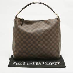 Pre Owned Louis Vuitton Damier Ebene Canvas Portobello PM Bag
