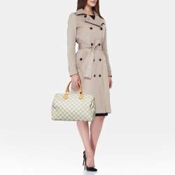 Pre Owned Louis Vuitton Damier Azur Canvas Speedy 30 Bag