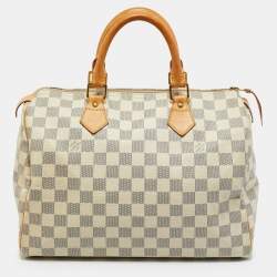Pre Owned Louis Vuitton Damier Azur Canvas Speedy 30 Bag