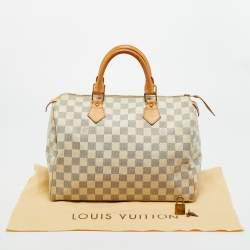 Pre Owned Louis Vuitton Damier Azur Canvas Speedy 30 Bag
