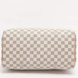 Pre Owned Louis Vuitton Damier Azur Canvas Speedy 35 Bag