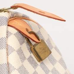 Pre Owned Louis Vuitton Damier Azur Canvas Speedy 35 Bag