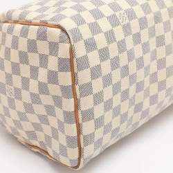 Pre Owned Louis Vuitton Damier Azur Canvas Speedy 35 Bag