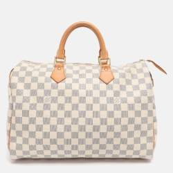 Pre Owned Louis Vuitton Damier Azur Canvas Speedy 35 Bag