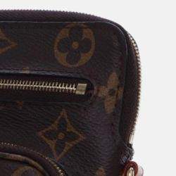 Pre Owned Louis Vuitton Brown Monogram Utility Phone Sleeve