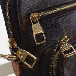 Pre Owned Louis Vuitton Brown Monogram Utility Phone Sleeve