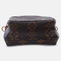 Pre Owned Louis Vuitton Brown Monogram Utility Phone Sleeve