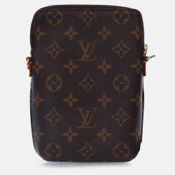 Pre Owned Louis Vuitton Brown Monogram Utility Phone Sleeve