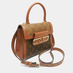 Pre Owned Louis Vuitton Dauphine Capitale Brown Monogram Reverse Handbag