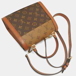 Pre Owned Louis Vuitton Dauphine Capitale Brown Monogram Reverse Handbag