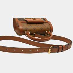 Pre Owned Louis Vuitton Dauphine Capitale Brown Monogram Reverse Handbag