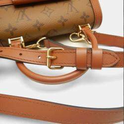 Pre Owned Louis Vuitton Dauphine Capitale Brown Monogram Reverse Handbag