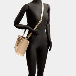 Pre Owned Louis Vuitton OnTheGo Cream Bicolor Monogram Empreinte Tourterelle PM Handbag