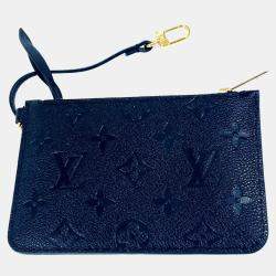Pre Owned Louis Vuitton Black Monogram Empreinte LV Bundle Drawstring 2Way Hand Shoulder Bag