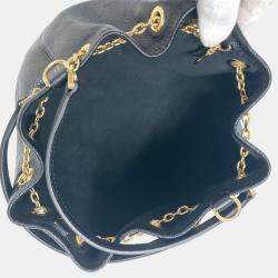 Pre Owned Louis Vuitton Black Monogram Empreinte LV Bundle Drawstring 2Way Hand Shoulder Bag