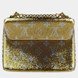 Pre Owned Louis Vuitton Twist PM  Gold Silver Sequin  Shoulder Bag